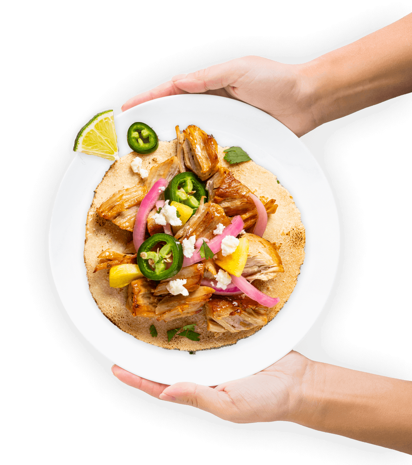 Lean pork street taco