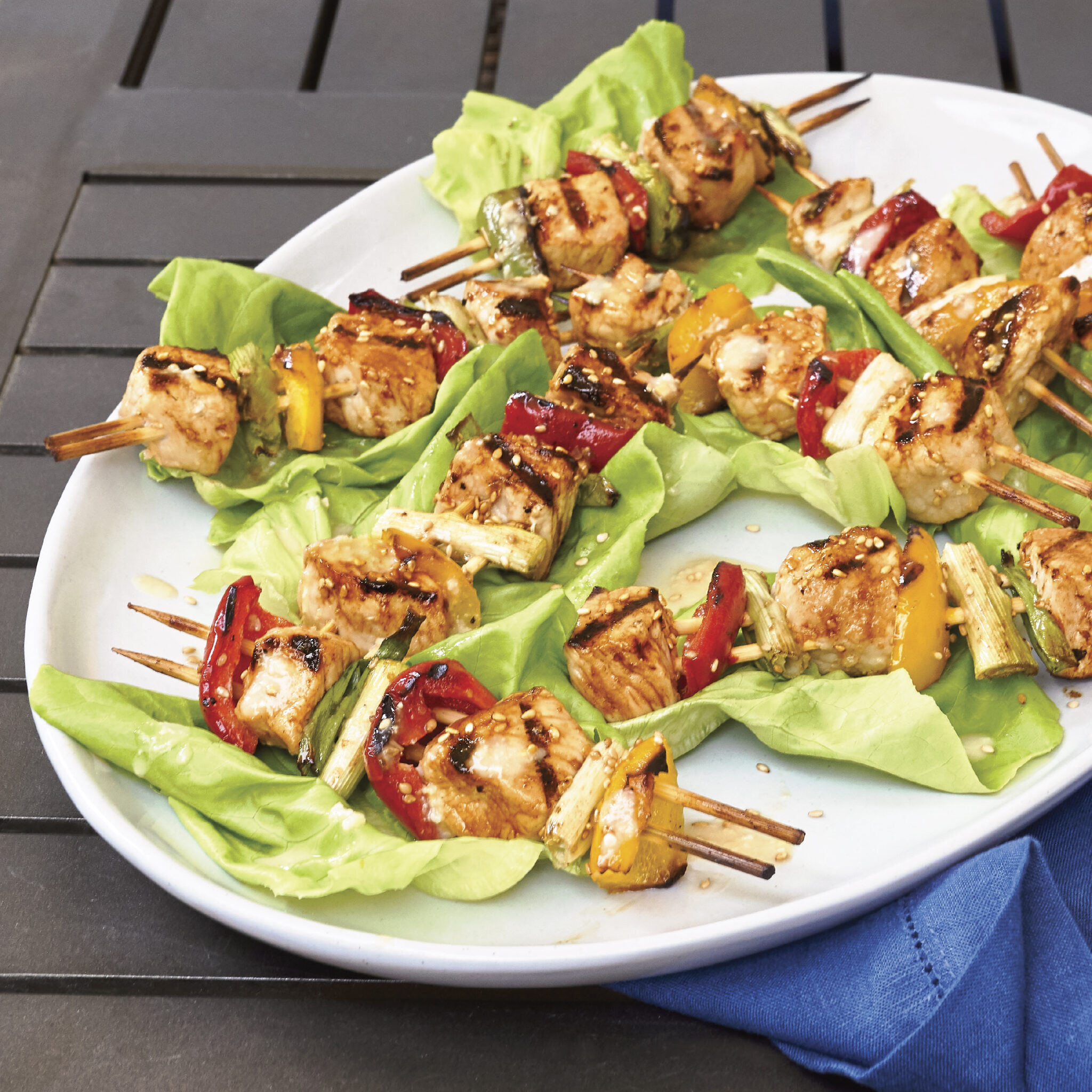 Miso Ginger Pork Kabobs