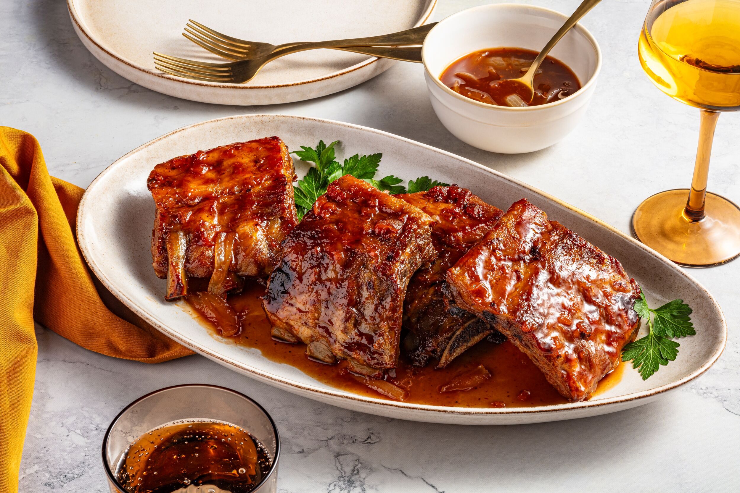 Slower Cooker Balsamic Baby Back Ribs