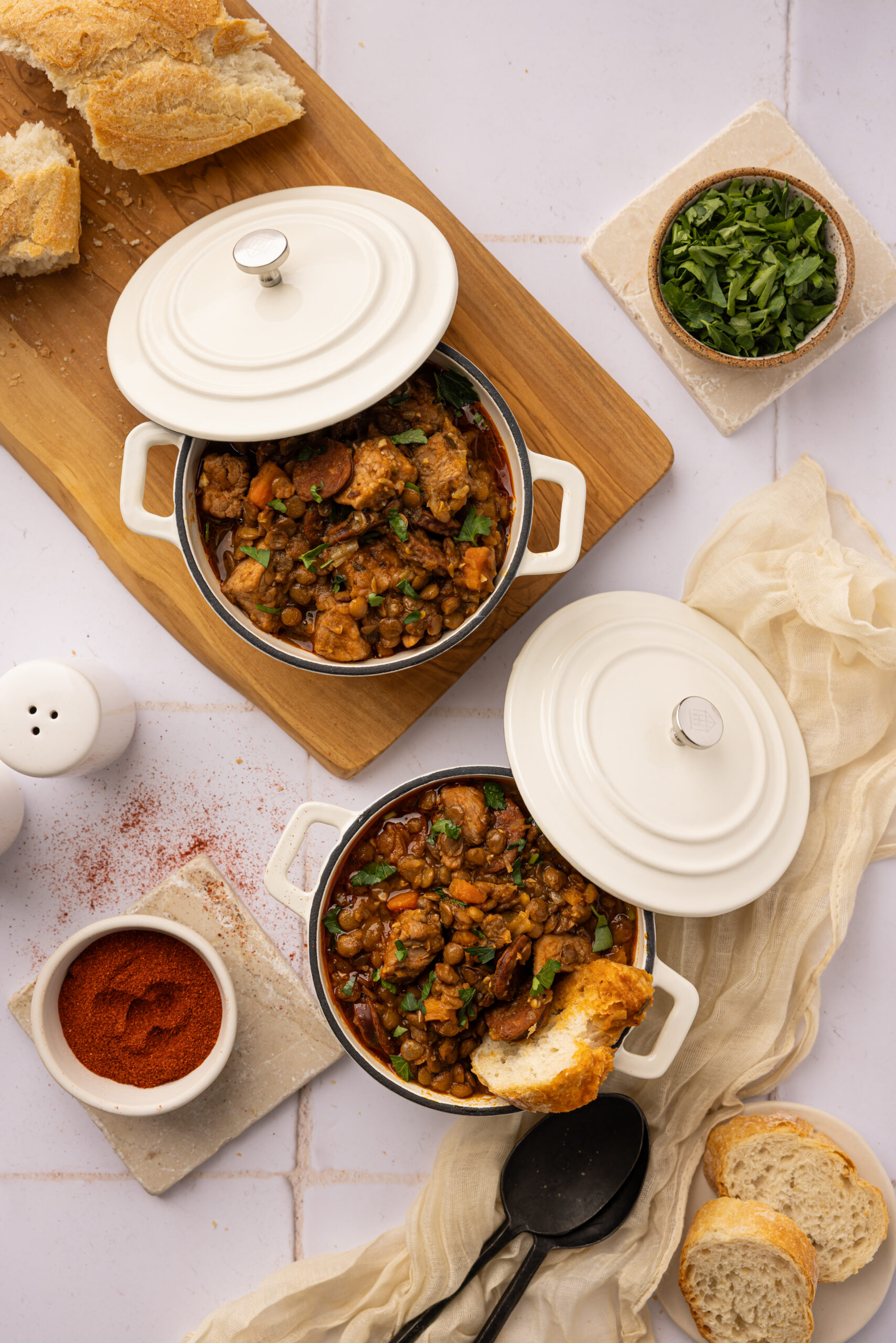 Warm Lentil & Pork Bowls
