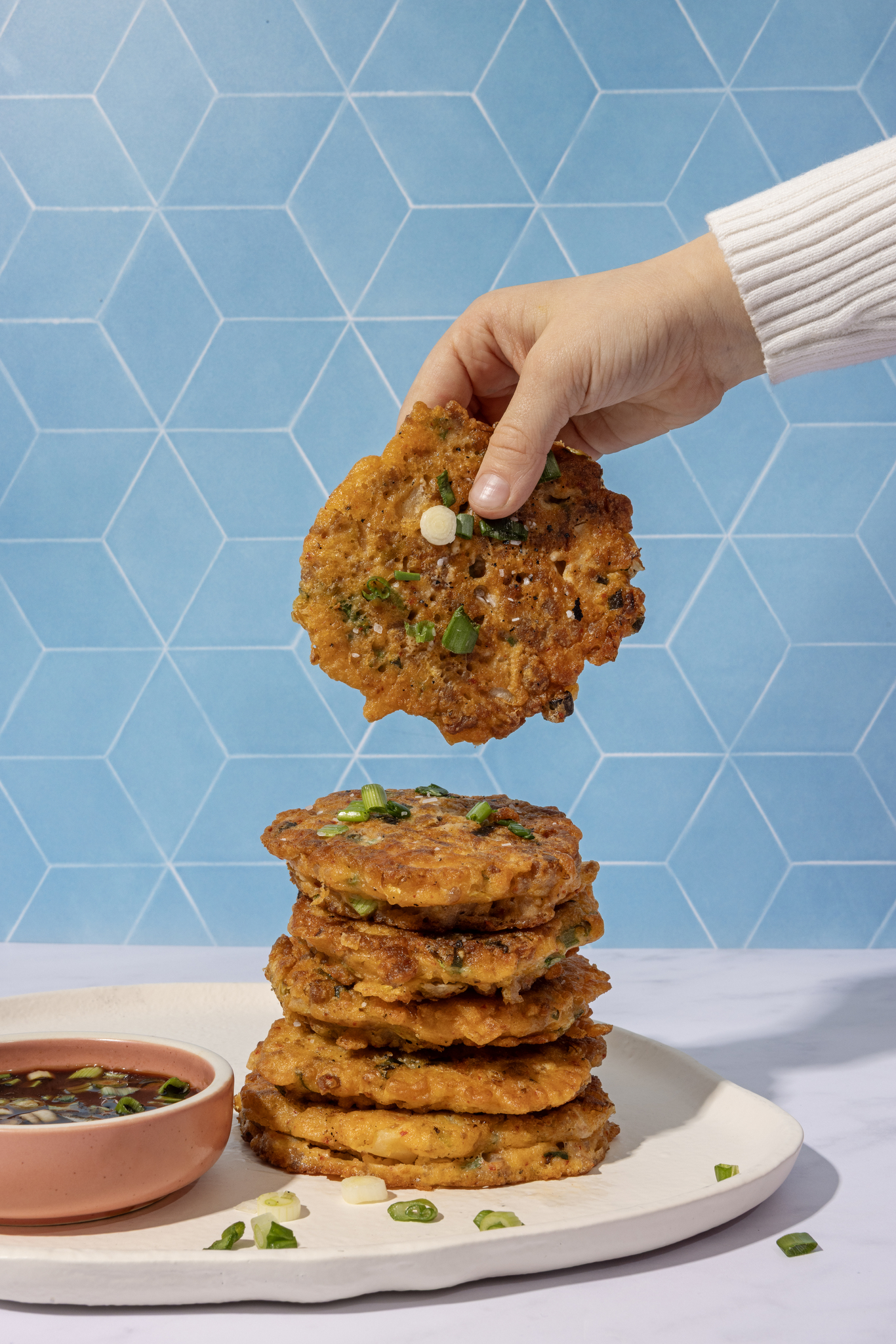 Pork and Kimchi Mini Pancakes