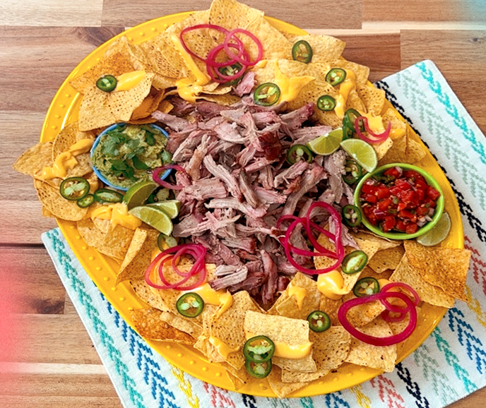 Pork Nachos Charcuterie Board​